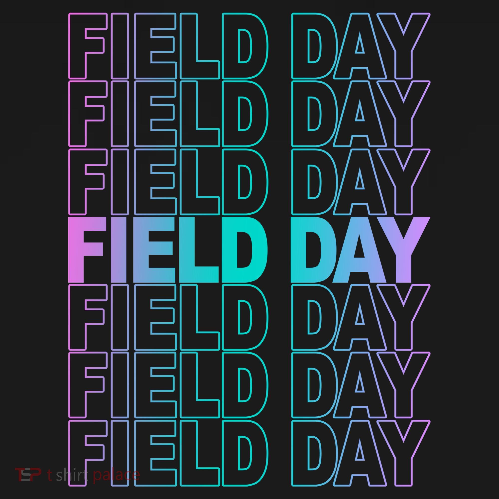 Field Day School Neon Retro Polo