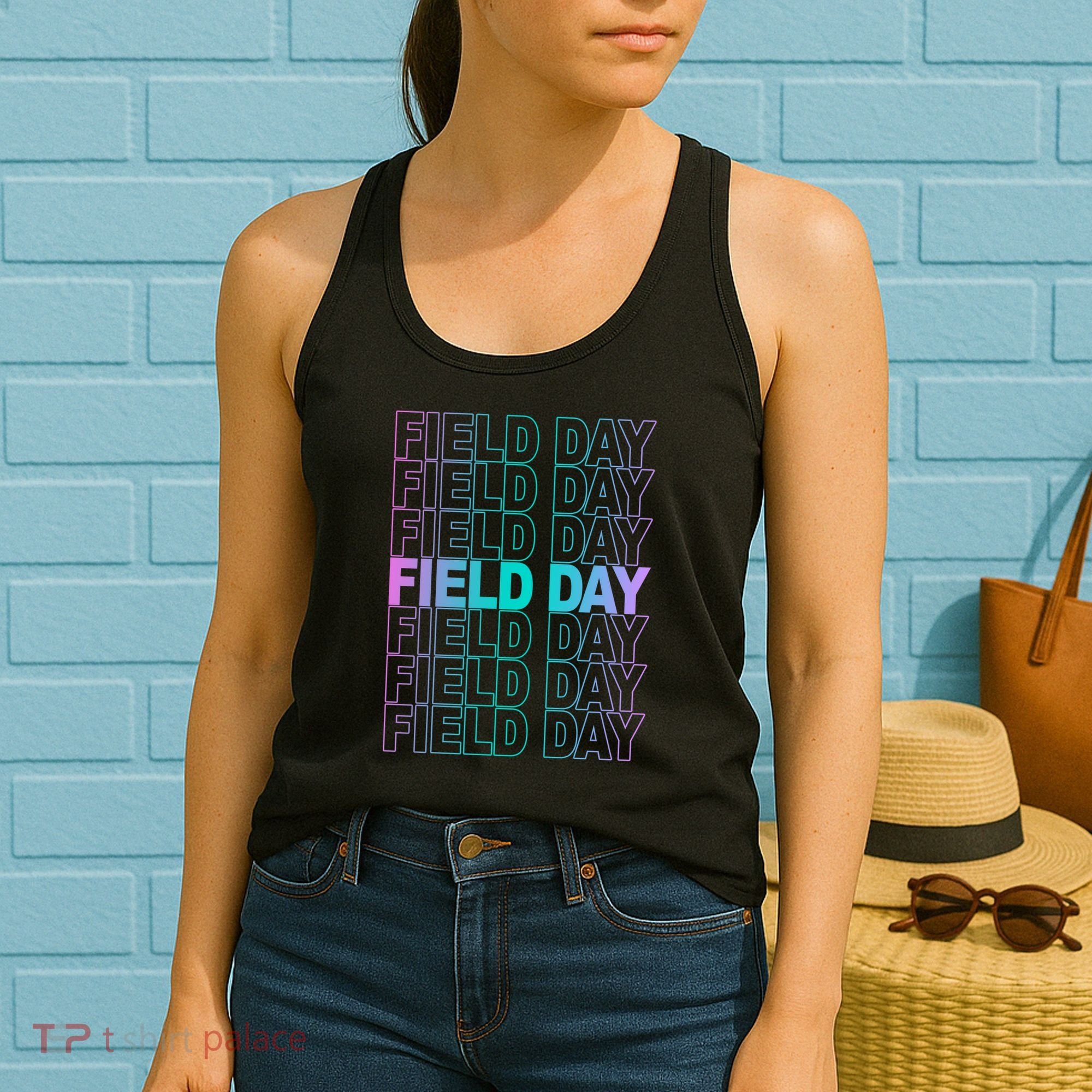 Field Day School Neon Retro Women's Tank Top