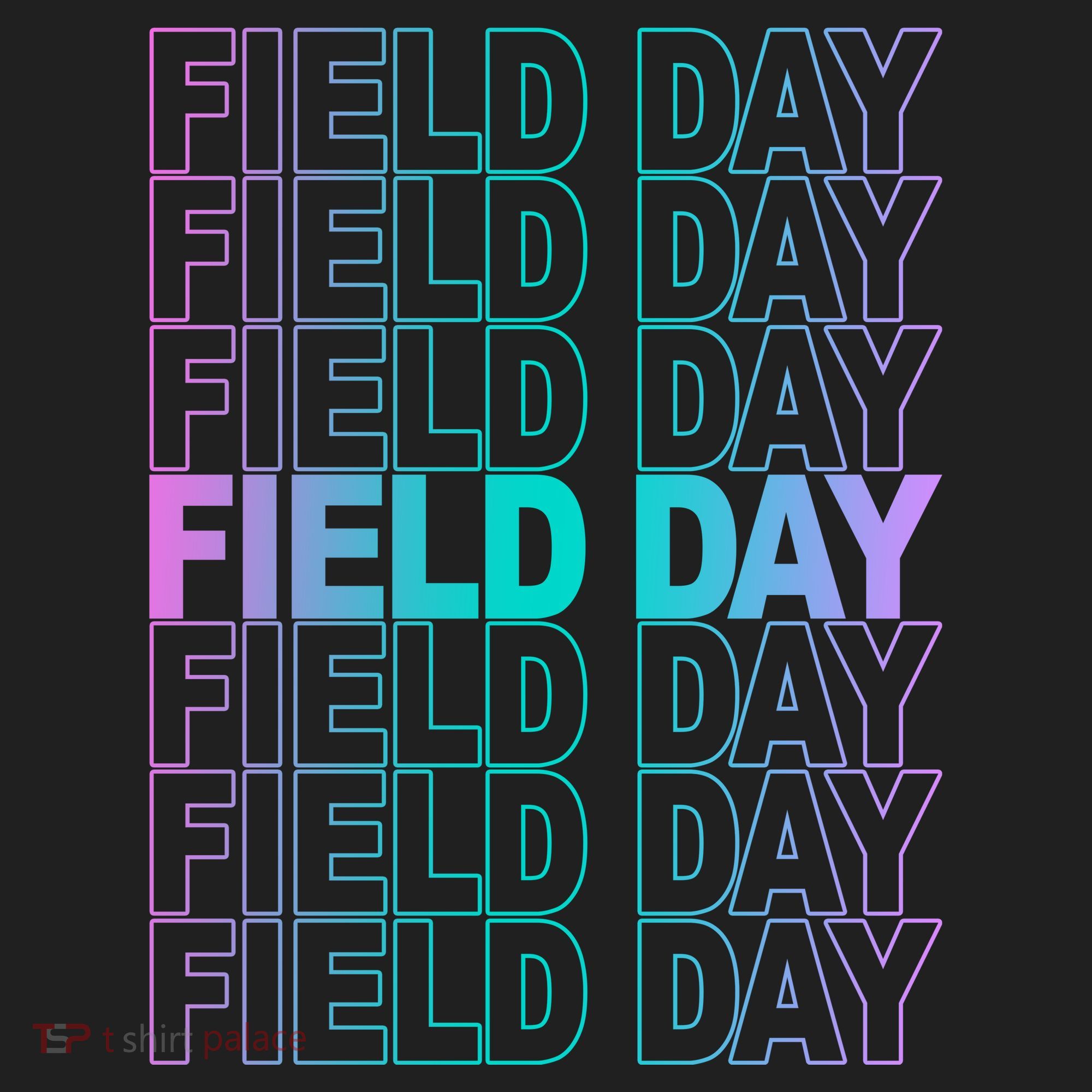 Field Day School Neon Retro Golf Towel