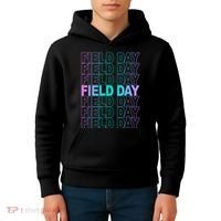 Field Day School Neon Retro Kids Hoodie thumb 4
