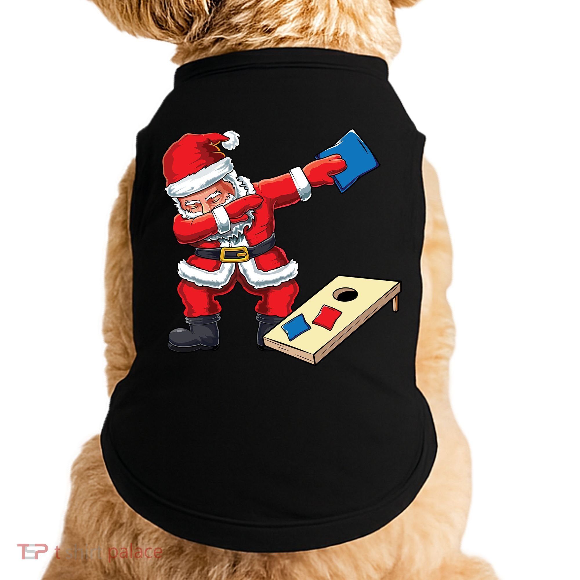 Funny Dabbing Santa Claus Cornhole Christmas Corn Hole Xmas Cool Gift Doggie Tank