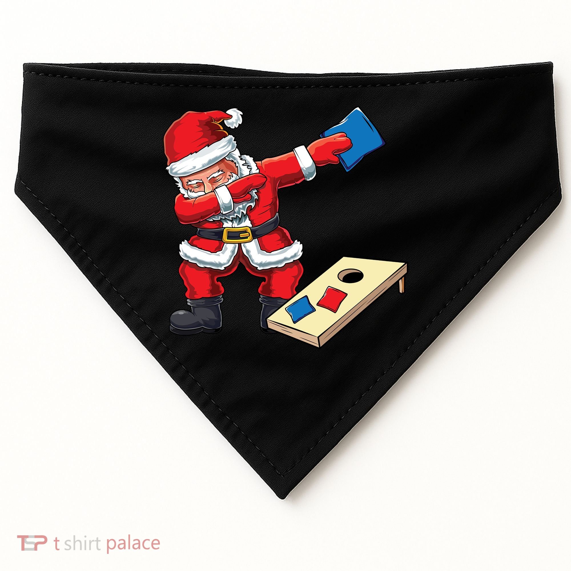Funny Dabbing Santa Claus Cornhole Christmas Corn Hole Xmas Cool Gift USA-Made Doggie Bandana