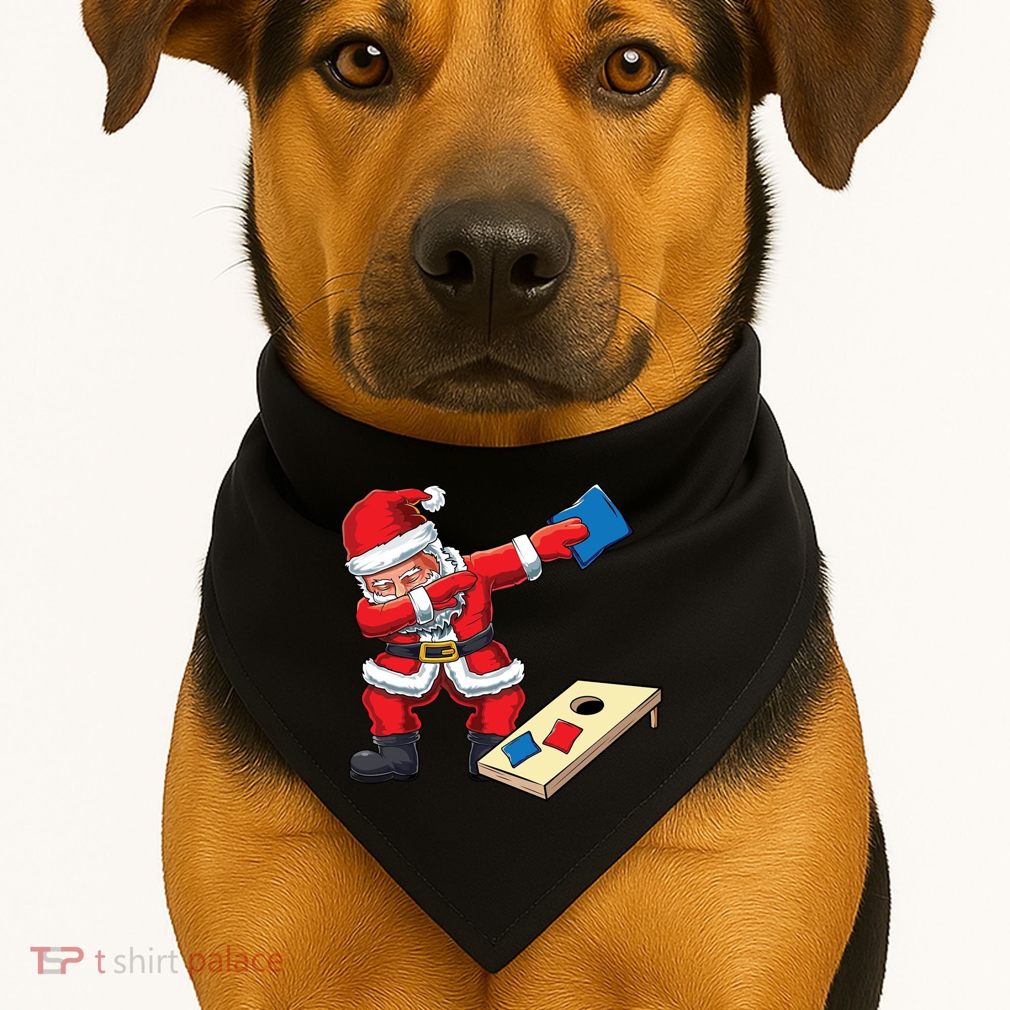 Funny Dabbing Santa Claus Cornhole Christmas Corn Hole Xmas Cool Gift USA-Made Doggie Bandana