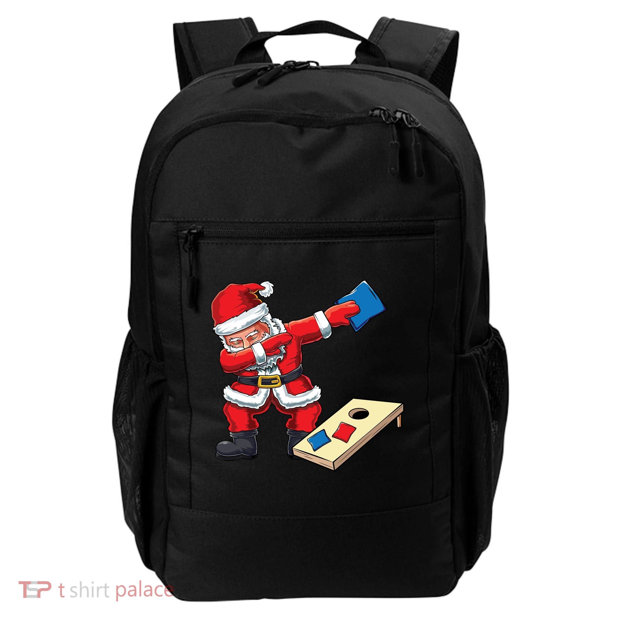 Funny Dabbing Santa Claus Cornhole Christmas Corn Hole Xmas Cool Gift Backpack