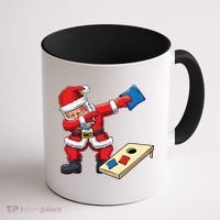 Funny Dabbing Santa Claus Cornhole Christmas Corn Hole Xmas Cool Gift Coffee Mug thumb 1