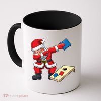 Funny Dabbing Santa Claus Cornhole Christmas Corn Hole Xmas Cool Gift Coffee Mug thumb 0