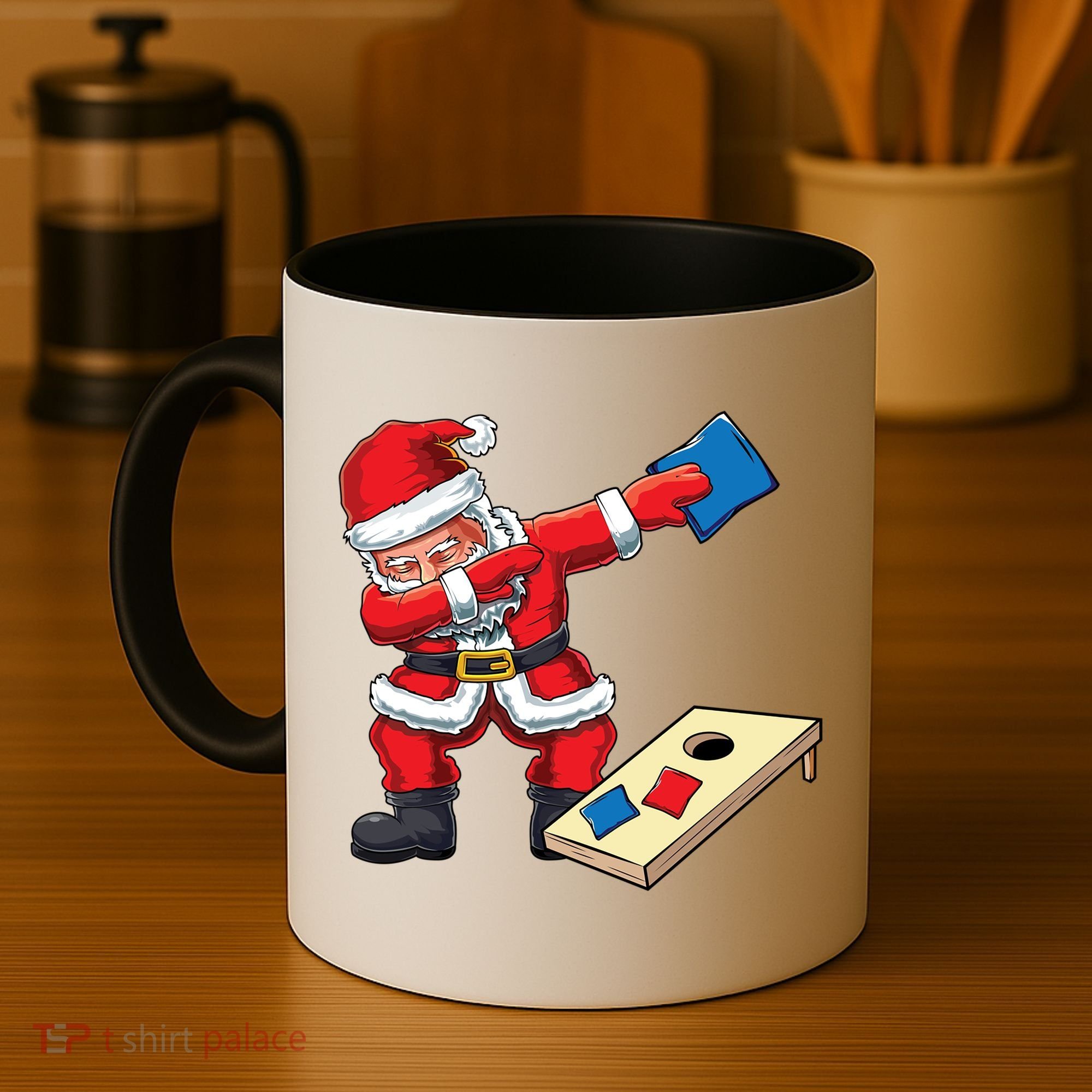 Funny Dabbing Santa Claus Cornhole Christmas Corn Hole Xmas Cool Gift Coffee Mug