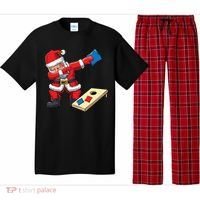 Funny Dabbing Santa Claus Cornhole Christmas Corn Hole Xmas Cool Gift Pajama Set thumb 0