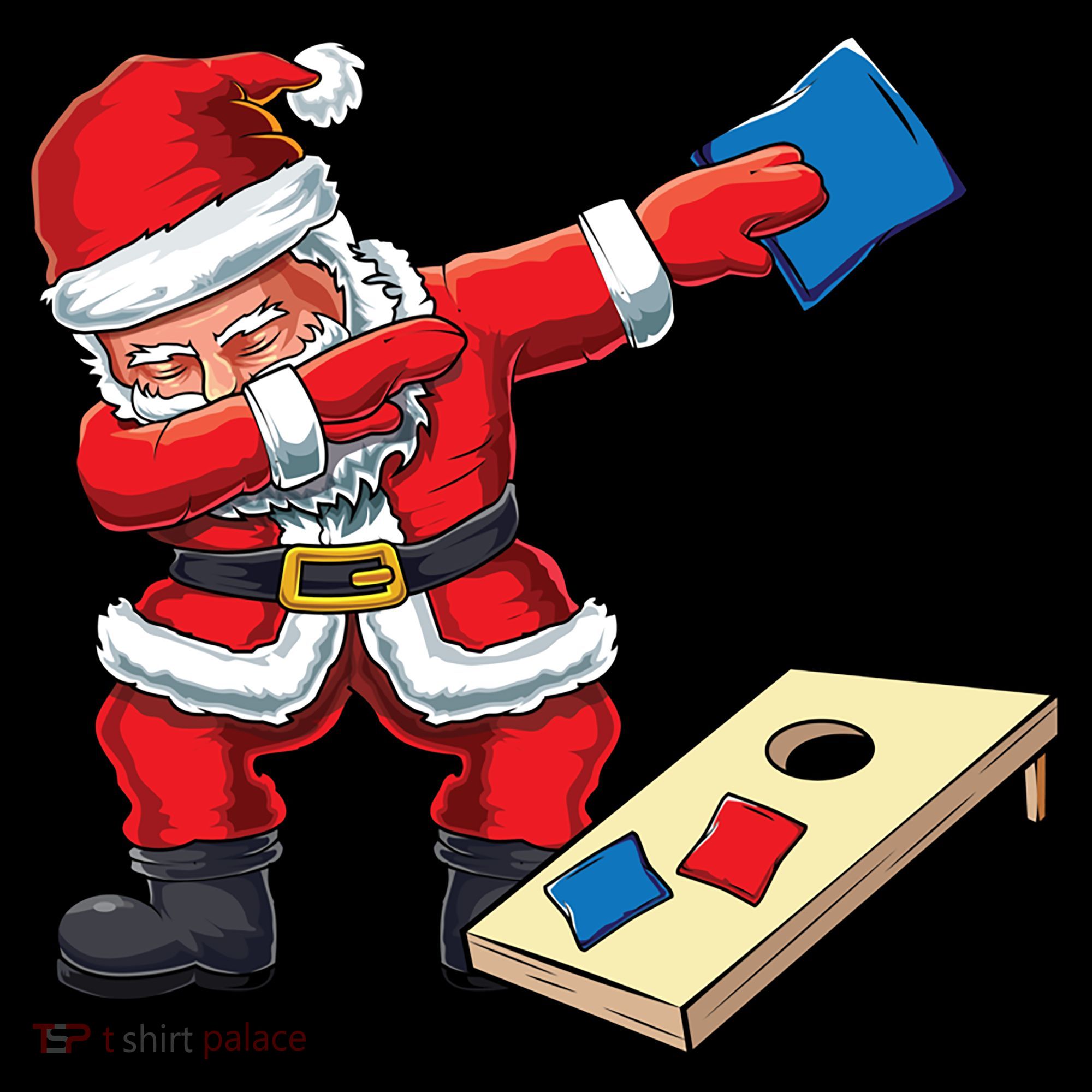 Funny Dabbing Santa Claus Cornhole Christmas Corn Hole Xmas Cool Gift Women's Hoodie