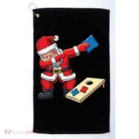 Funny Dabbing Santa Claus Cornhole Christmas Corn Hole Xmas Cool Gift Golf Towel thumb 0