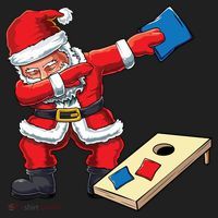 Funny Dabbing Santa Claus Cornhole Christmas Corn Hole Xmas Cool Gift Golf Towel thumb 3