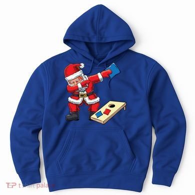 Funny Dabbing Santa Claus Cornhole Christmas Corn Hole Xmas Cool Gift Hoodie