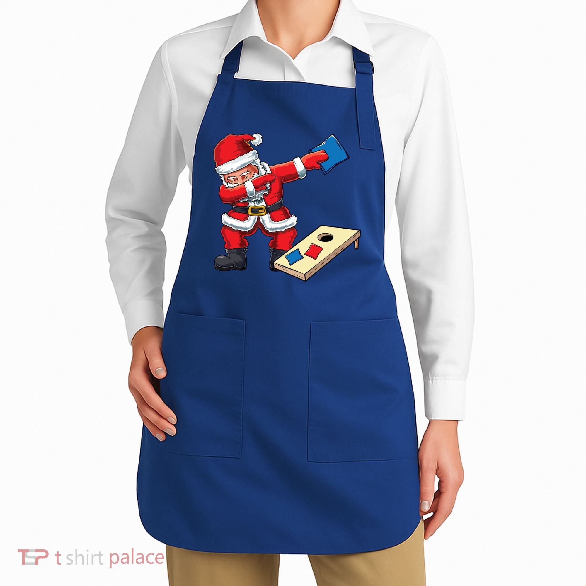 Funny Dabbing Santa Claus Cornhole Christmas Corn Hole Xmas Cool Gift Apron
