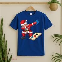 Funny Dabbing Santa Claus Cornhole Christmas Corn Hole Xmas Cool Gift T-Shirt thumb 2