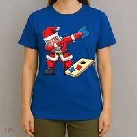 Funny Dabbing Santa Claus Cornhole Christmas Corn Hole Xmas Cool Gift T-Shirt thumb 4