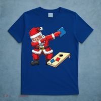 Funny Dabbing Santa Claus Cornhole Christmas Corn Hole Xmas Cool Gift T-Shirt thumb 5