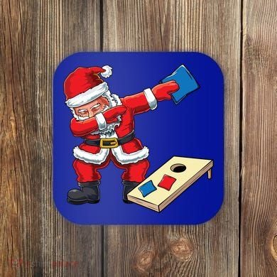 Funny Dabbing Santa Claus Cornhole Christmas Corn Hole Xmas Cool Gift Coaster