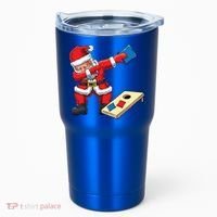 Funny Dabbing Santa Claus Cornhole Christmas Corn Hole Xmas Cool Gift Tumbler thumb 0