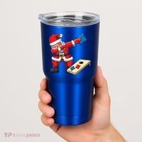Funny Dabbing Santa Claus Cornhole Christmas Corn Hole Xmas Cool Gift Tumbler thumb 2
