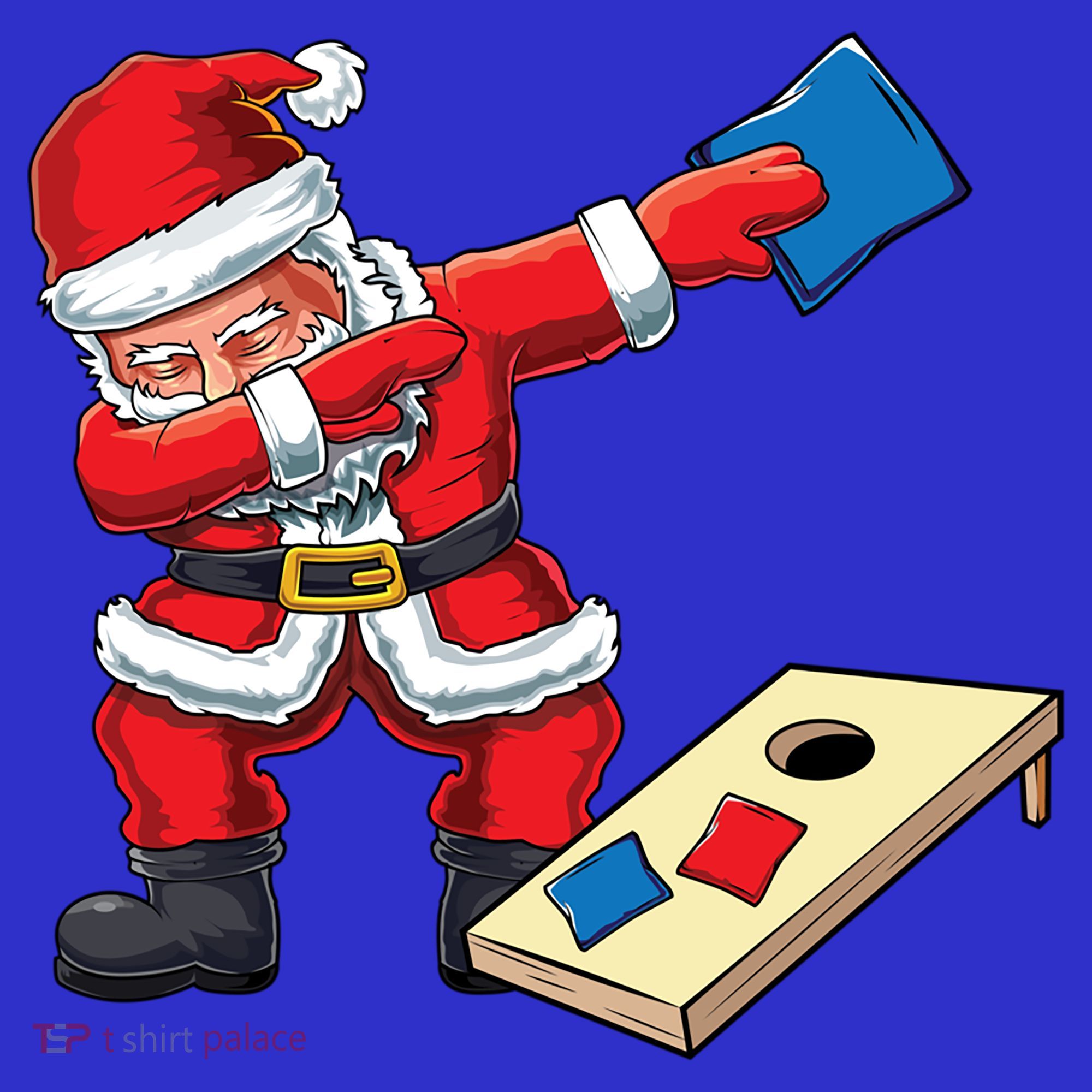 Funny Dabbing Santa Claus Cornhole Christmas Corn Hole Xmas Cool Gift Women's Tank Top