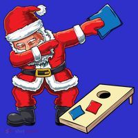 Funny Dabbing Santa Claus Cornhole Christmas Corn Hole Xmas Cool Gift Baby Bodysuit thumb 2