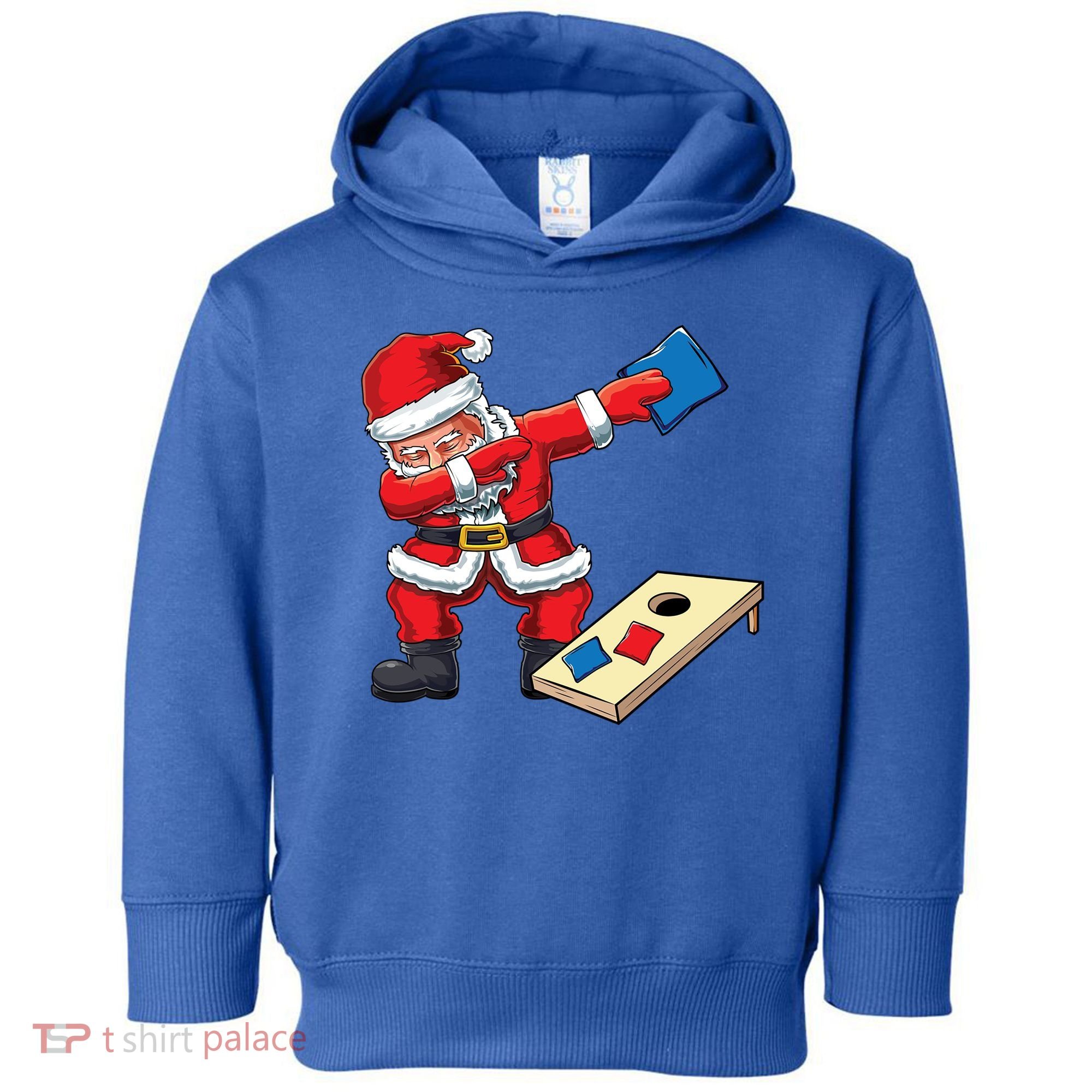 Funny Dabbing Santa Claus Cornhole Christmas Corn Hole Xmas Cool Gift Toddler Hoodie