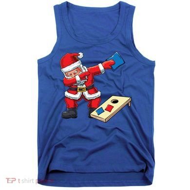 Funny Dabbing Santa Claus Cornhole Christmas Corn Hole Xmas Cool Gift Tank Top