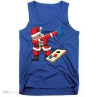 Funny Dabbing Santa Claus Cornhole Christmas Corn Hole Xmas Cool Gift Tank Top thumb 0