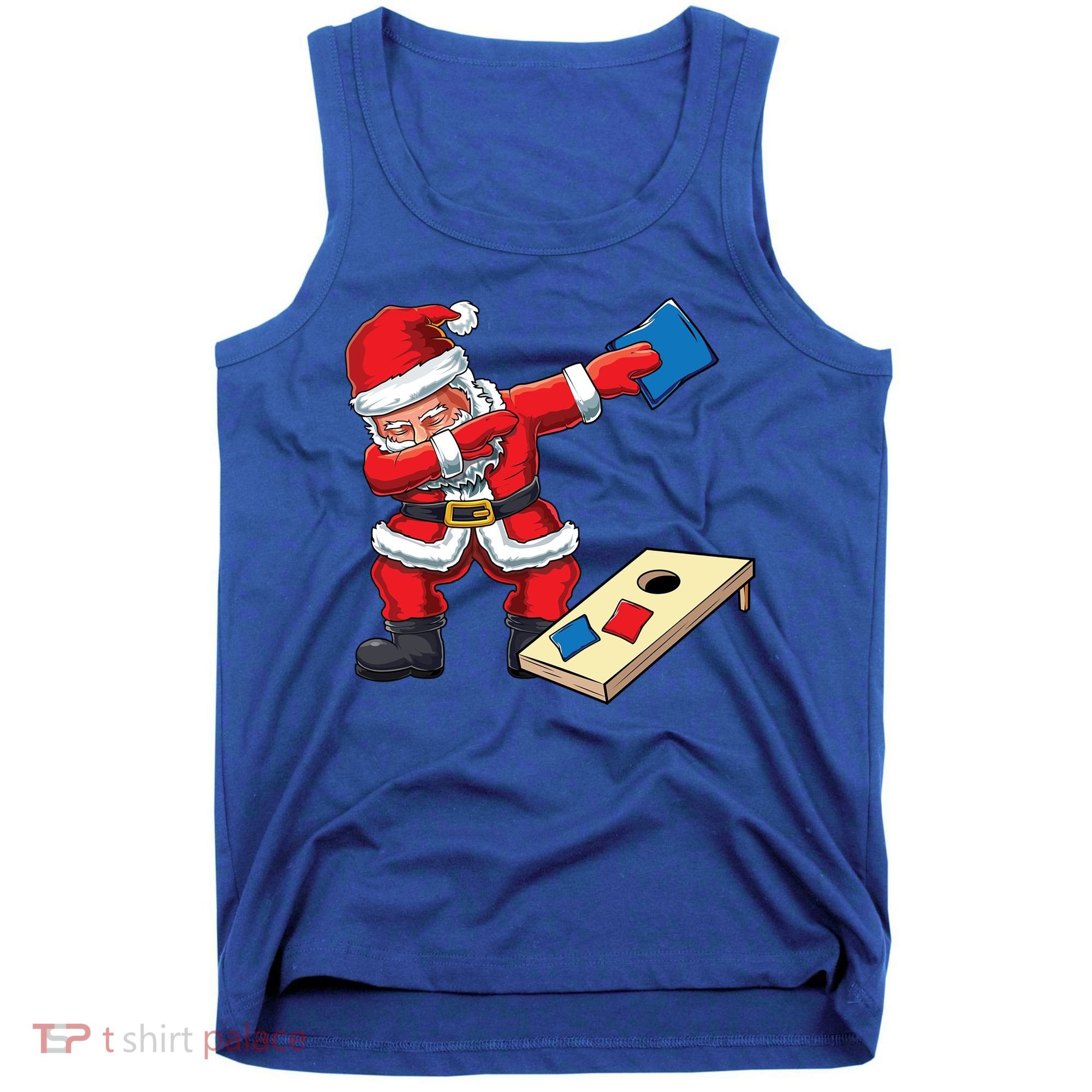 Funny Dabbing Santa Claus Cornhole Christmas Corn Hole Xmas Cool Gift Tank Top
