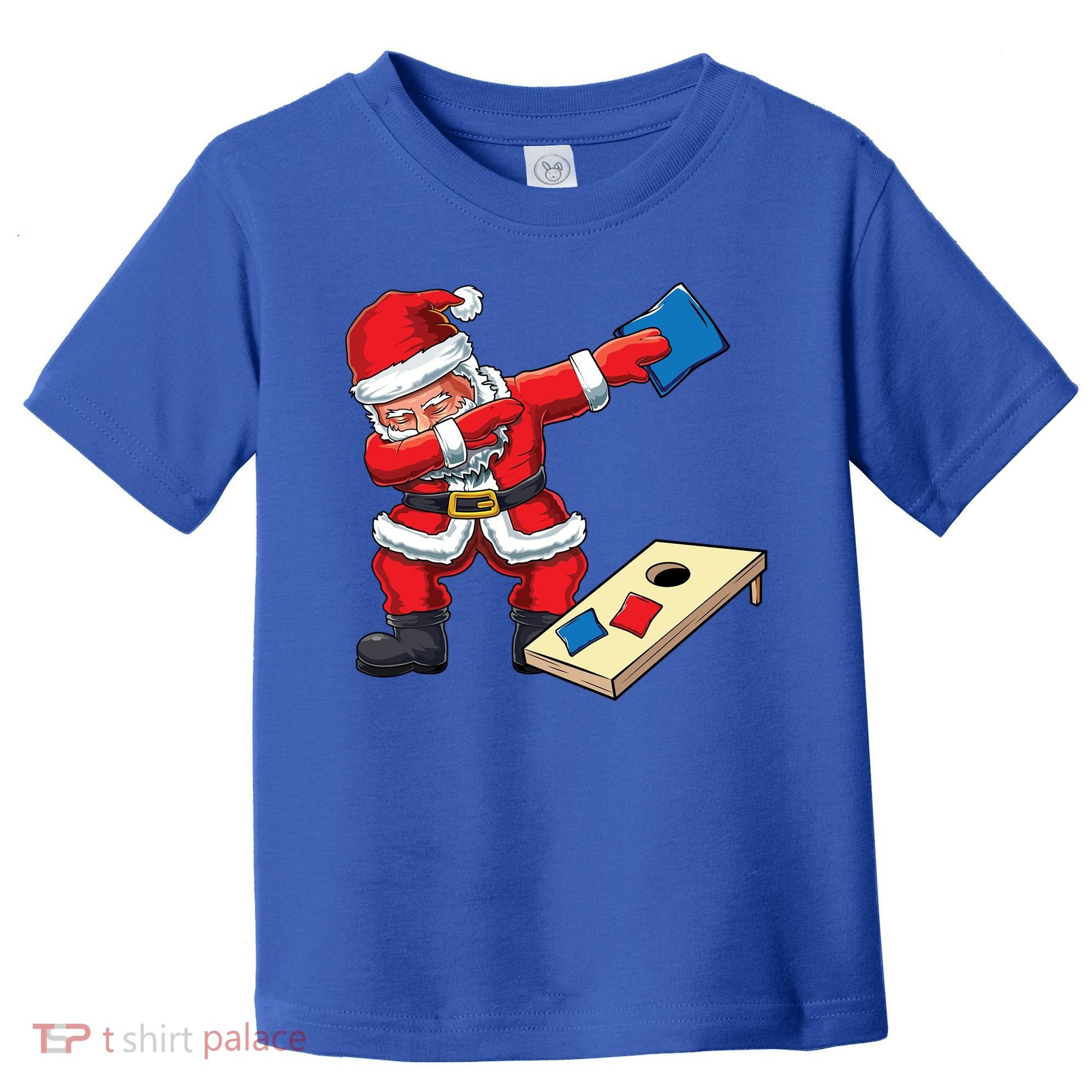 Funny Dabbing Santa Claus Cornhole Christmas Corn Hole Xmas Cool Gift Toddler T-Shirt