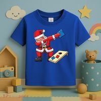 Funny Dabbing Santa Claus Cornhole Christmas Corn Hole Xmas Cool Gift Toddler T-Shirt thumb 3
