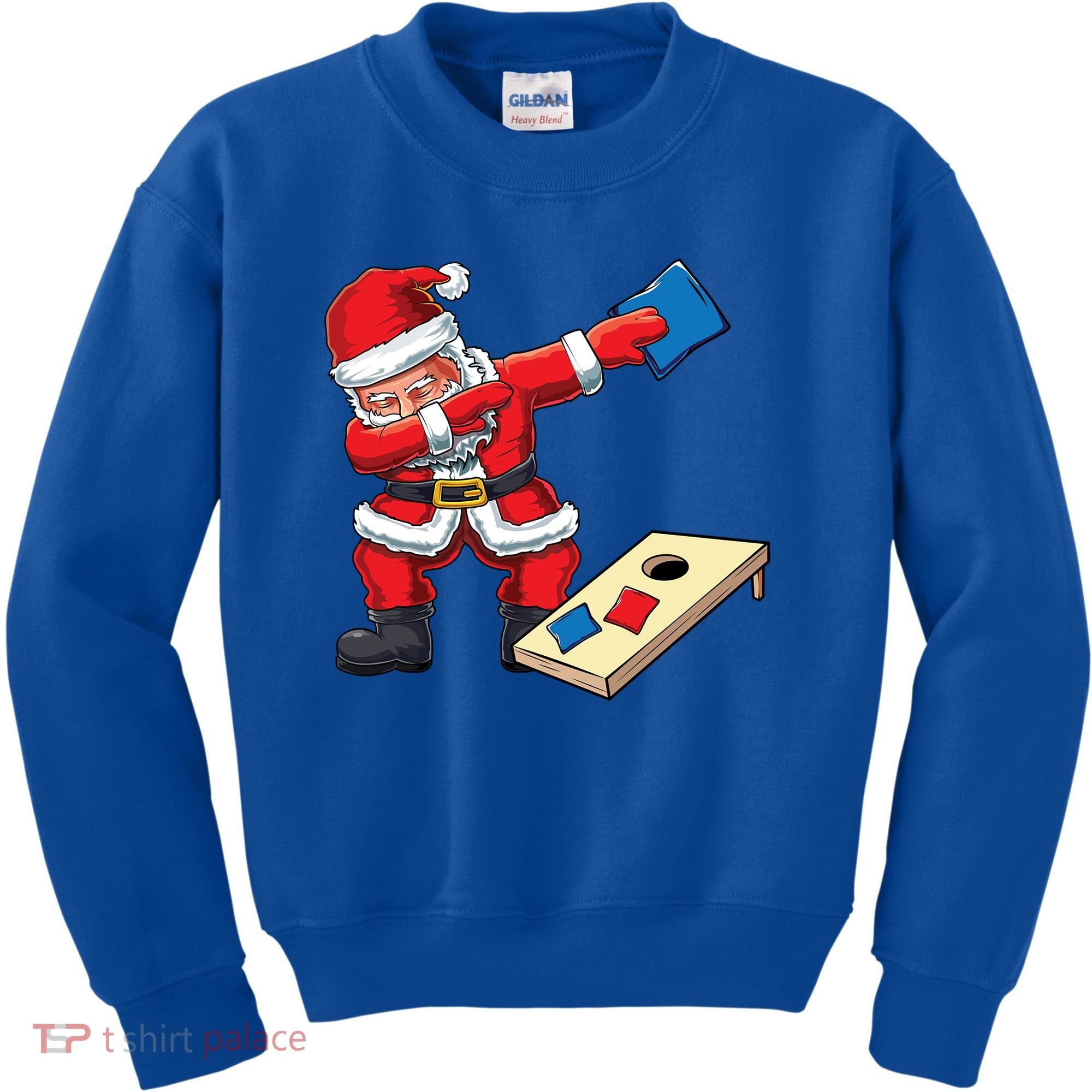 Funny Dabbing Santa Claus Cornhole Christmas Corn Hole Xmas Cool Gift Kids Sweatshirt