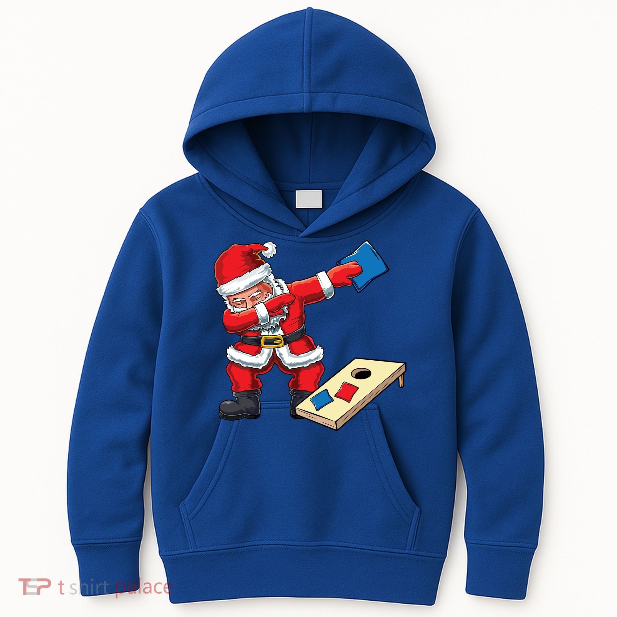 Funny Dabbing Santa Claus Cornhole Christmas Corn Hole Xmas Cool Gift Kids Hoodie