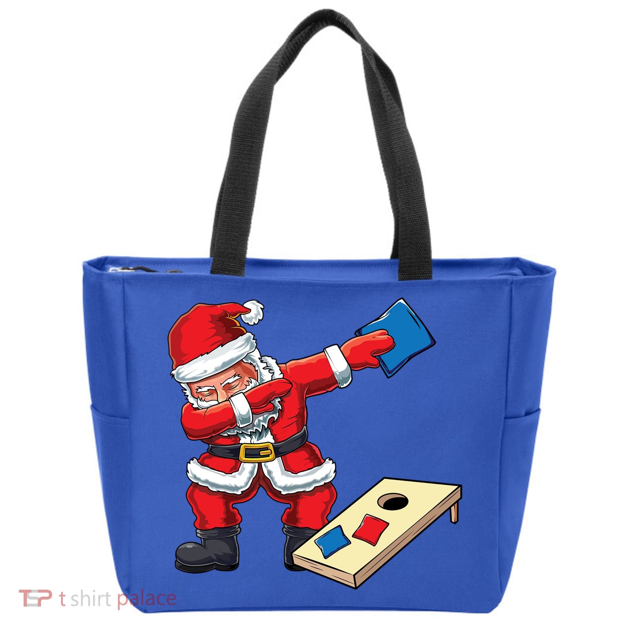 Funny Dabbing Santa Claus Cornhole Christmas Corn Hole Xmas Cool Gift Tote Bag