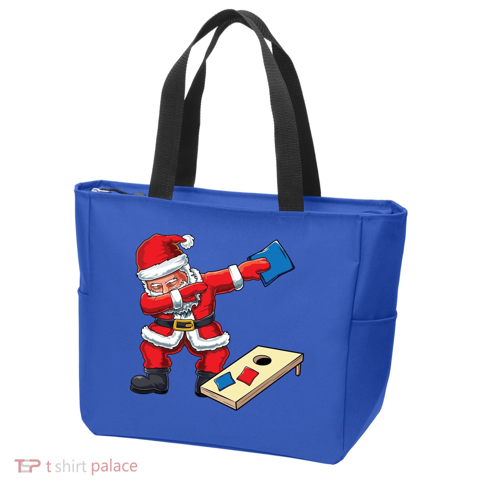 Funny Dabbing Santa Claus Cornhole Christmas Corn Hole Xmas Cool Gift Tote Bag