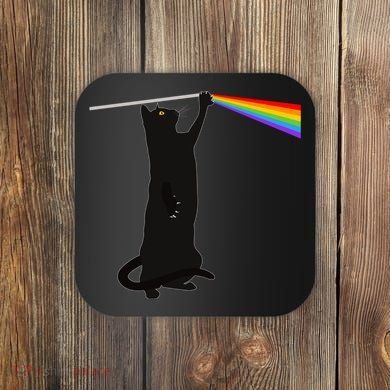 Funny Dark Side Of The Cat Coaster