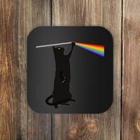 Funny Dark Side Of The Cat Coaster thumb 0