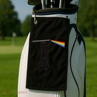 Funny Dark Side Of The Cat Golf Towel thumb 2