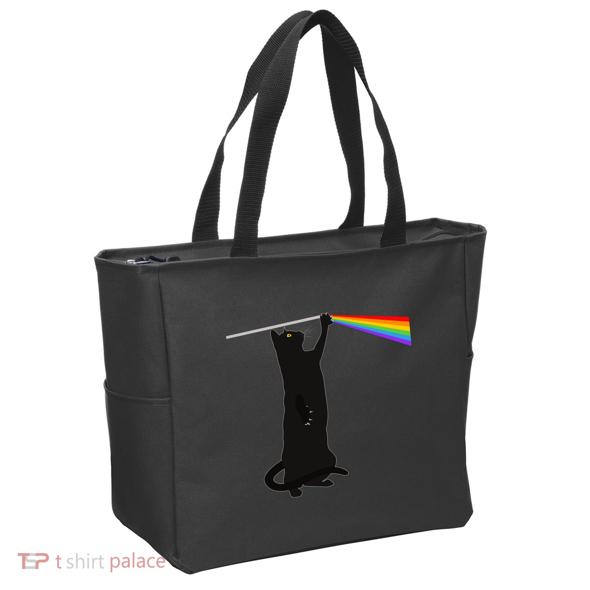 Funny Dark Side Of The Cat Tote Bag