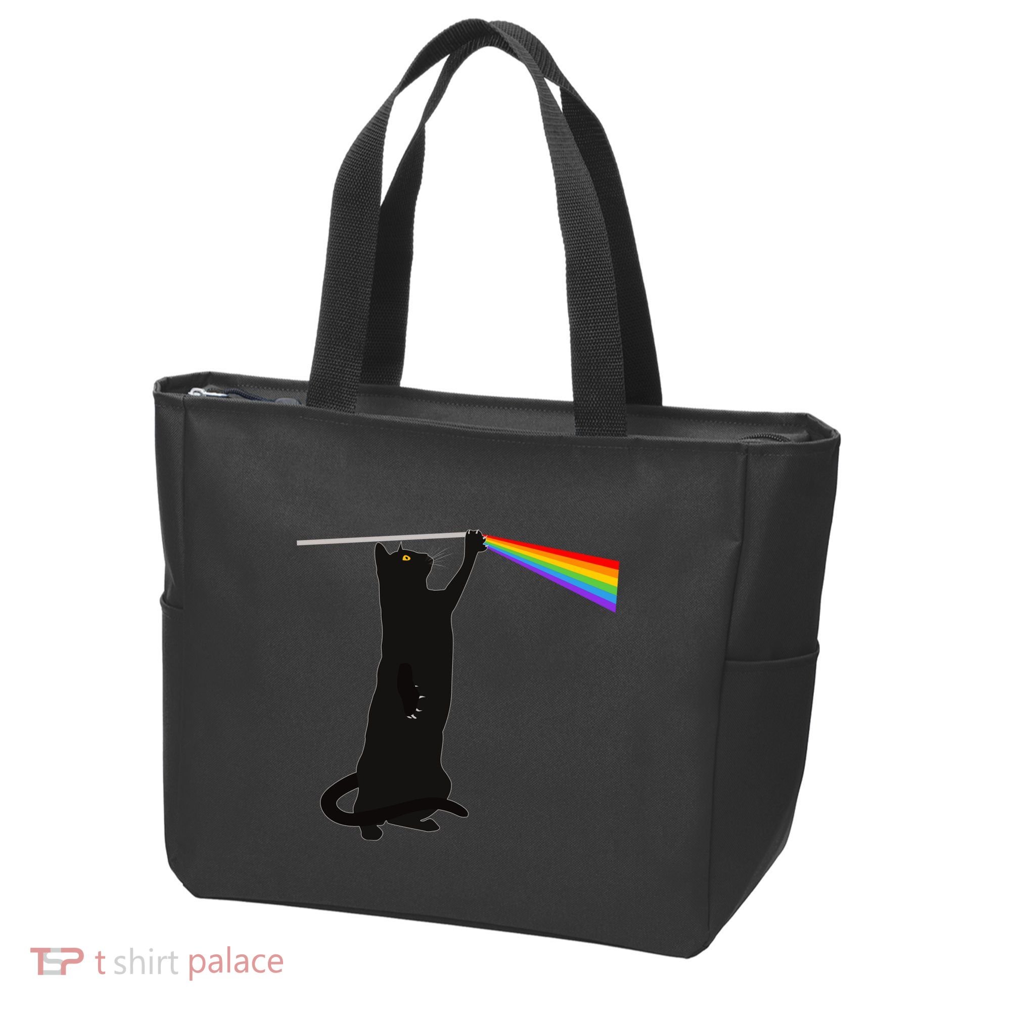 Funny Dark Side Of The Cat Tote Bag