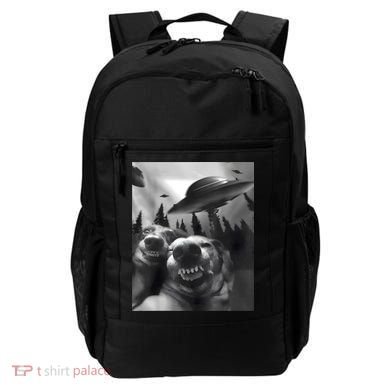 Funny Dogs Selfie With UFOs Backpack