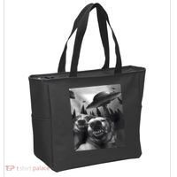 Funny Dogs Selfie With UFOs Tote Bag thumb 2