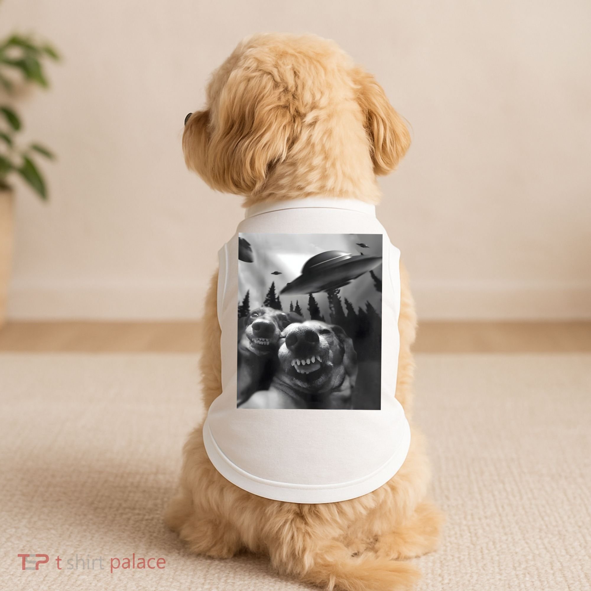 Funny Dogs Selfie With UFOs Doggie Tank