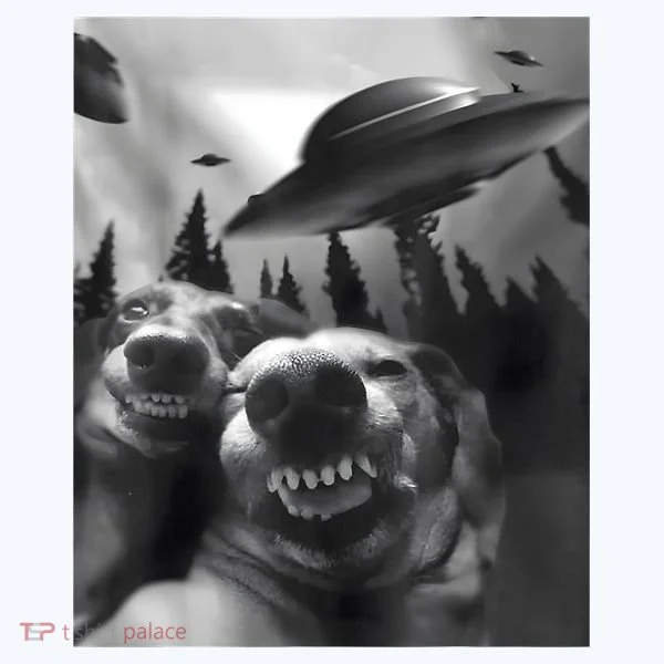 Funny Dogs Selfie With UFOs Doggie Tank