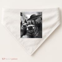 Funny Dogs Selfie With UFOs USA-Made Doggie Bandana thumb 0