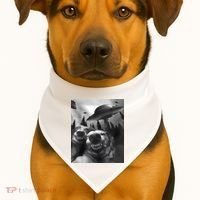Funny Dogs Selfie With UFOs USA-Made Doggie Bandana thumb 1