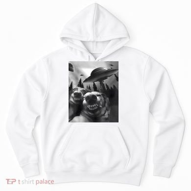 Funny Dogs Selfie With UFOs Hoodie
