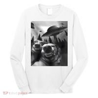 Funny Dogs Selfie With UFOs Long Sleeve Shirt thumb 0