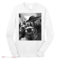 Funny Dogs Selfie With UFOs Long Sleeve Shirt thumb 0