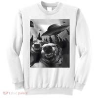 Funny Dogs Selfie With UFOs Sweatshirt thumb 0